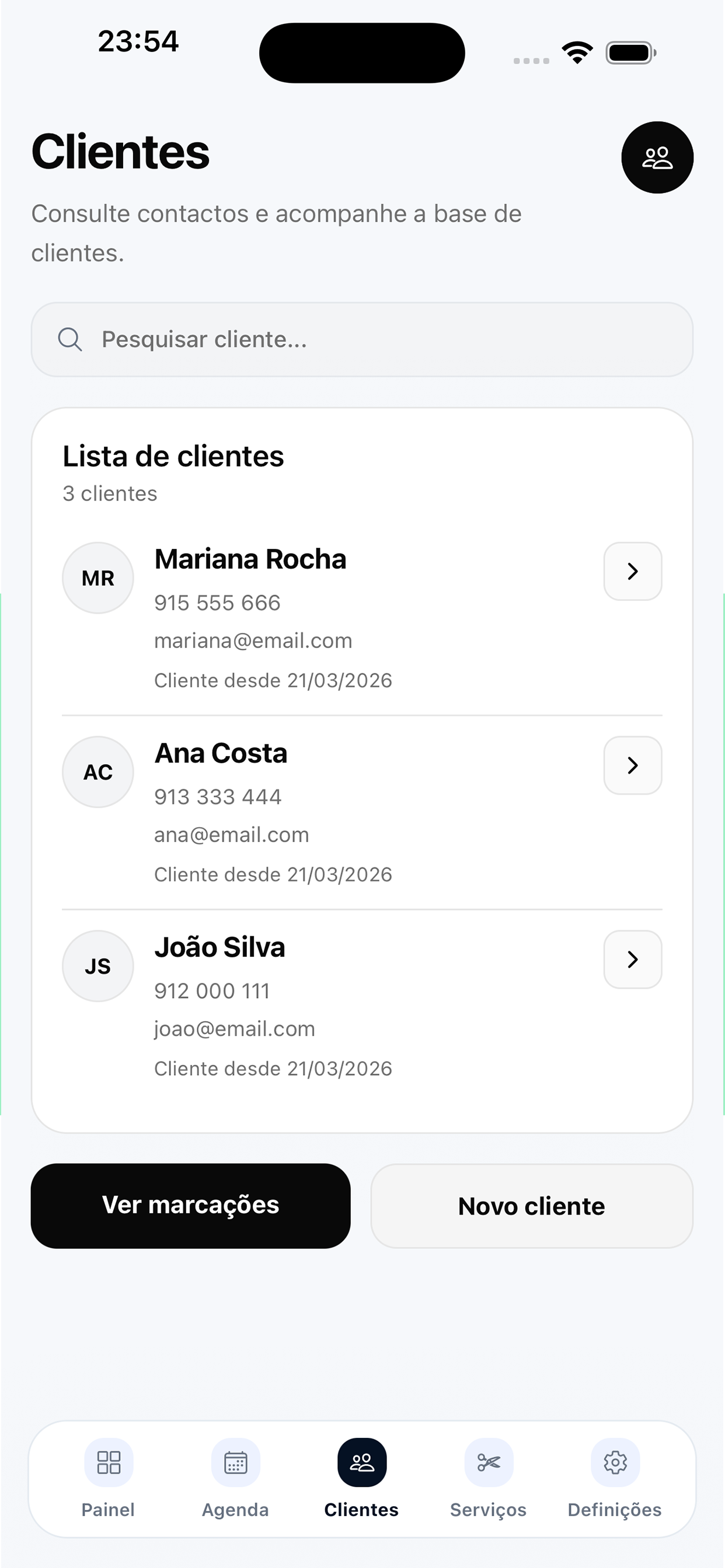 Screen serviços Surgena